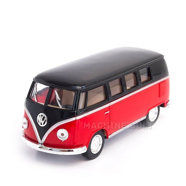 Miniatura Perua Kombi Vermelha e Preta 1962  - Saia e Blusa - 1:32