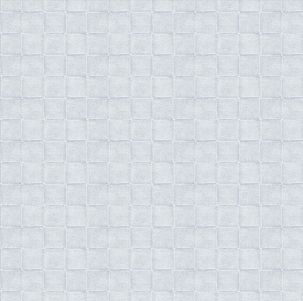 Papel de Parede Vip1065 Quadriculado Prata - Rolo Fechado de 53cm x 10m