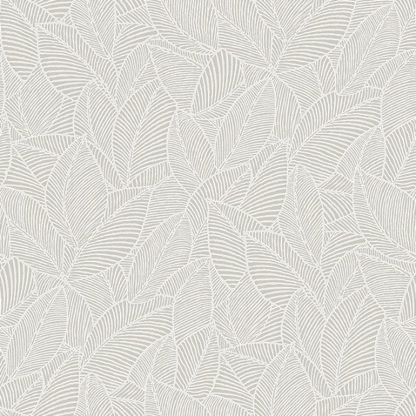 Papel de Parede Essencial Ess1018 Folhas Branco - 53cm x 10M