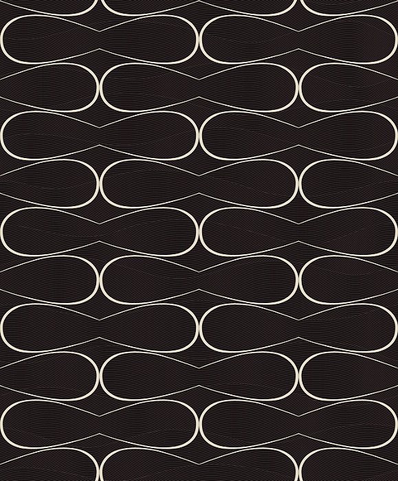 Papel de Parede Essencial Ess1021 Geometrico Preto - 53cm x 10M