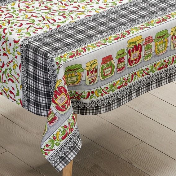 Toalha de mesa Plástica Térmica Pimenta 1,40m Cozinha Decoração