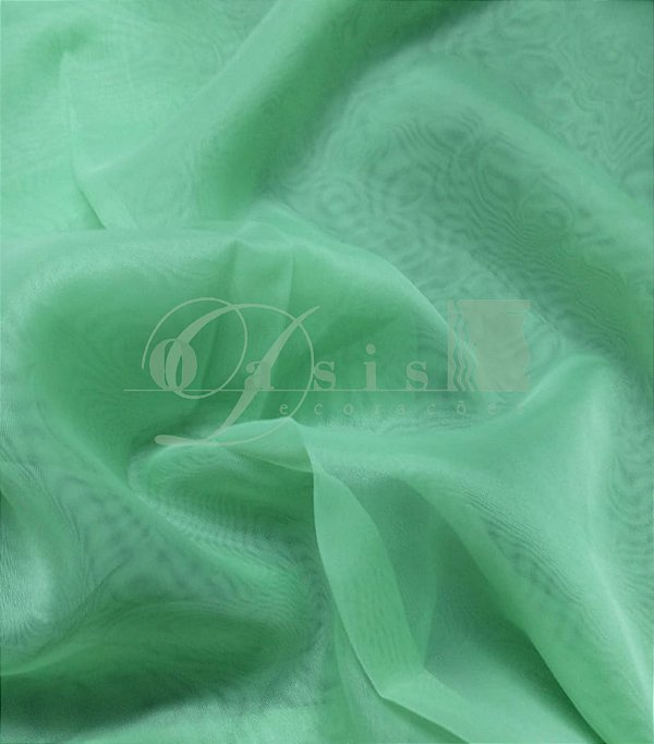 Tecido Voil Liso Verde Água para cortinas 3,00m Decorações de Festas