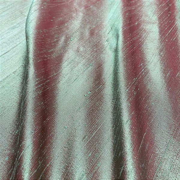 Tecido Seda 100% Pura Vermelho Frutacor 1,47m - Cor 32 - Para Roupas