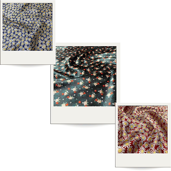 Tecido Cetim Estampa Florzinhas 1,40m Para Roupas Femininas