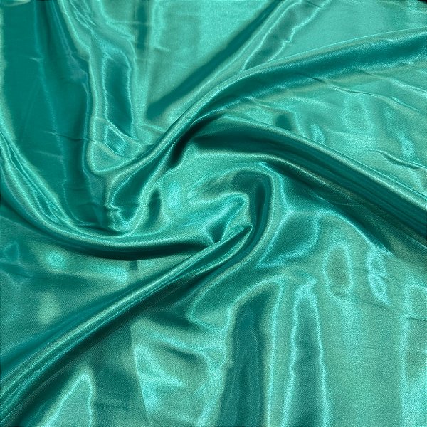 Cetim Liso Verde Folha Charmousse 1,40x1,00m Para Roupas e Decorações