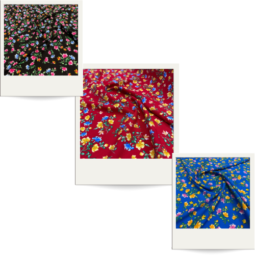 Tecido Viscolinho Floral Primavera Diversas Cores 1,50m P/Roupas Femininas