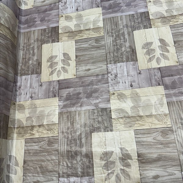 Toalha de Mesa Flanelada Estampa Folhagens Pvc Térmica 1,40m Cozinha Decoração