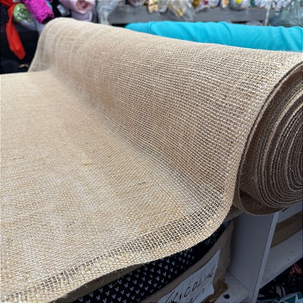 1x1 MT - Juta Natural Fio Prata - Para Artesanatos de Natal Laços Patchwork