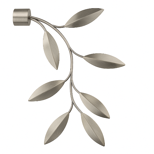 kit 2 Ponteiras de Cortina Folhas Elegante Para Varão 28mm Decoração Casa