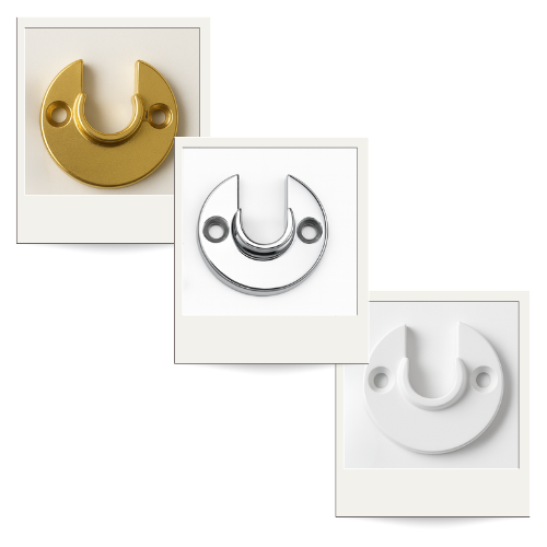 kit 2 Suporte Flange Para Varão de Cortina 13mm Decoração Casa