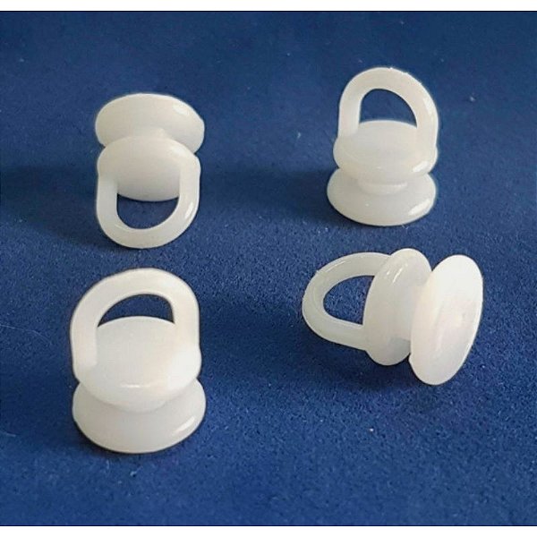 KIT 100 Deslizantes Max Redondo para Cortinas de Trilho Suisso Max