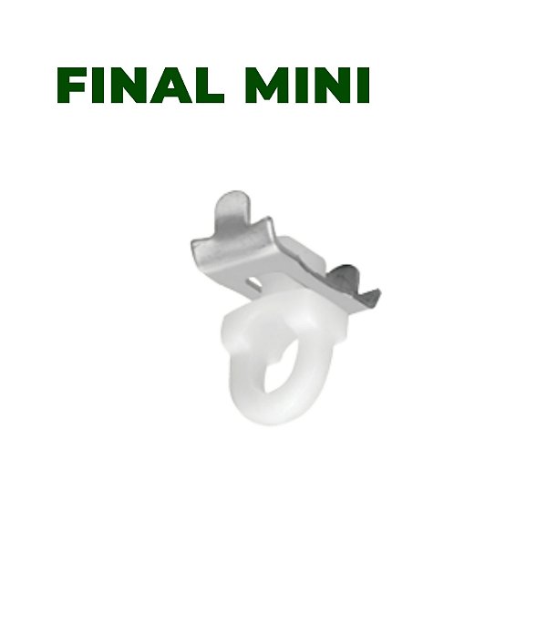 KIT COM 10 Final Pressão Trilho Mini com metal Para Cortinas de Trilho Suísso