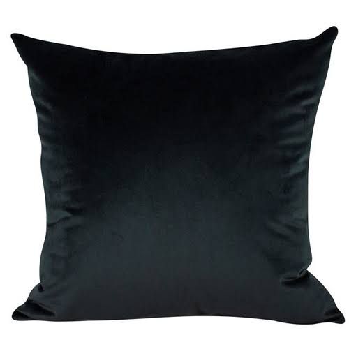 Capa de Almofada Preta Seda Pura 45x45cm Decoração