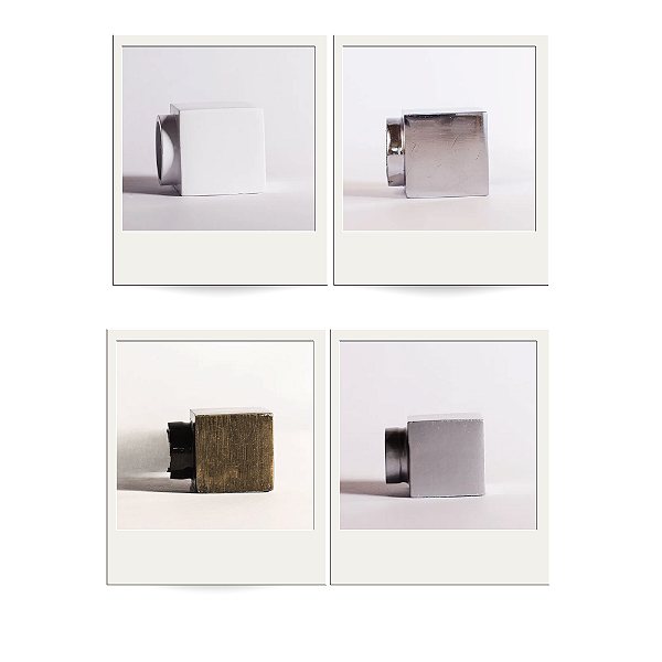 KIT 2 Ponteiras de Cortina Cubo Quardada 19mm (varão fino) Decoração Casa