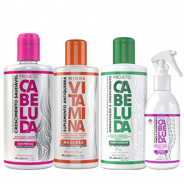 Trio Projeto Cabeluda + Minha Vitamina
