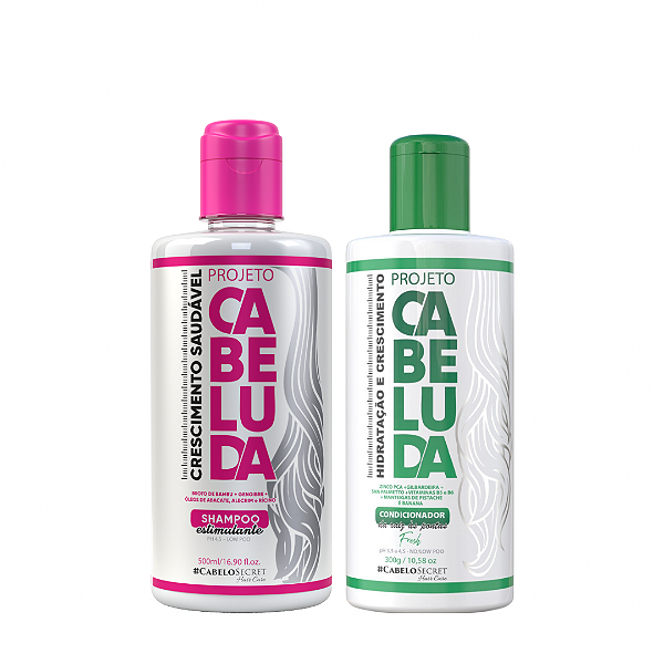 Shampoo e condicionador Projeto Cabeluda