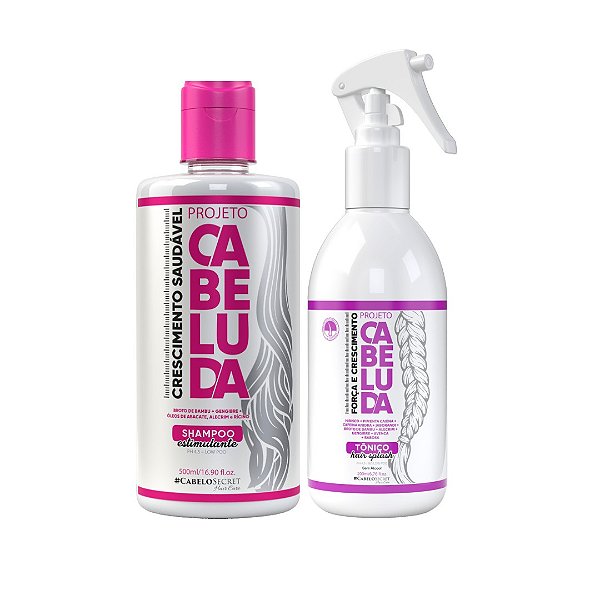 Dupla Projeto Cabeluda (Shampoo Estimulante 500 ml + Tônico Hair Splash 200 ml)
