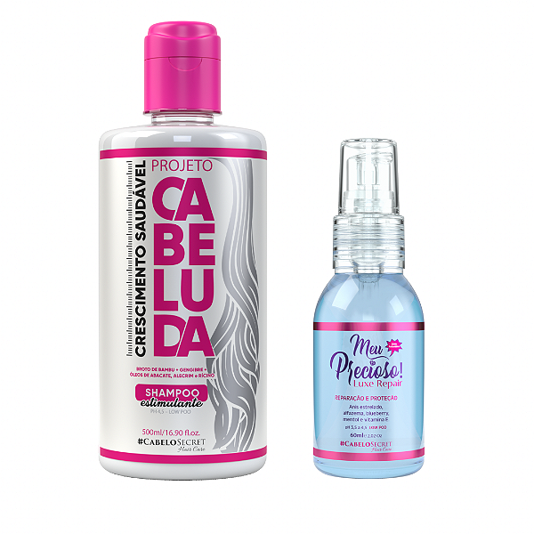 Dupla Viciante: Shampoo Estimulante Projeto Cabeluda 500ml + Meu Precioso 60 ml