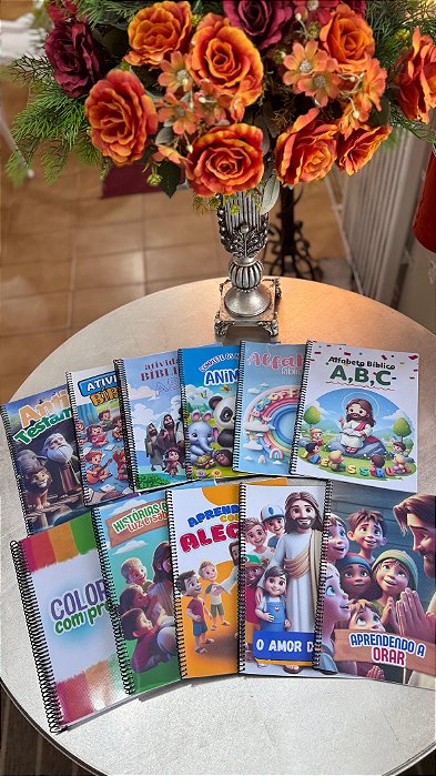 Kit Apostila Infantil Crescendo Com Cristo Cristã Crianças Jesus