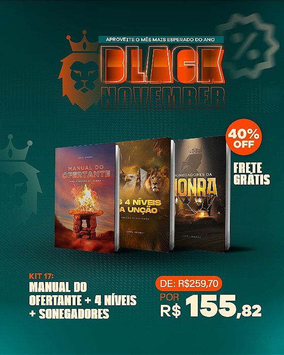 Kit 17 - Manual do Ofertante + 4 Níveis da Unção + Sonegadores