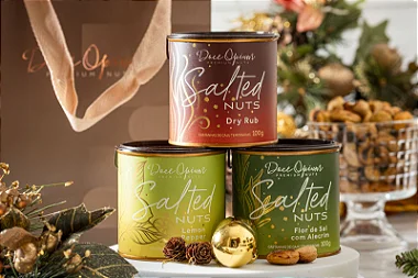 Mix de Castanhas de Caju premium temperadas com 3 sabores