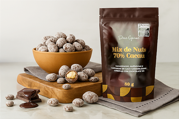 Mix de Nuts 70% cacau - 80g