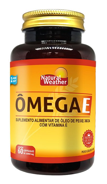 Ômega E Natural Weather 60 cápsulas - Ômega 3 adicionado de Vitamina E