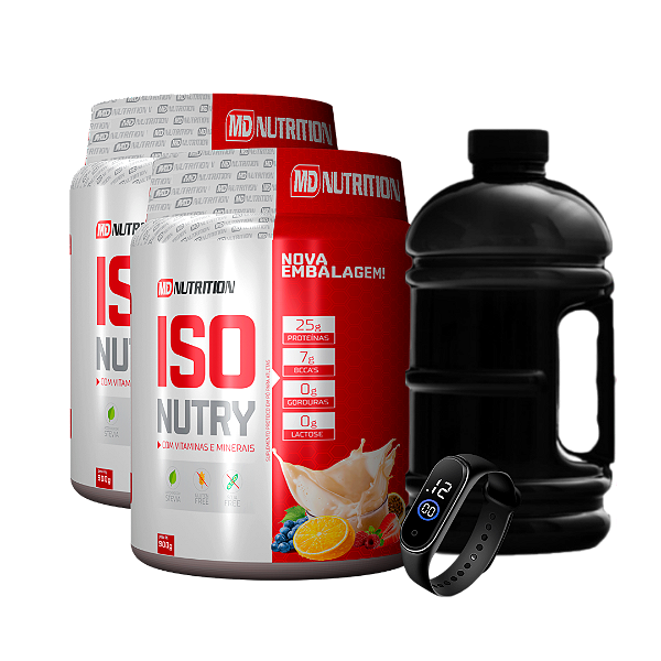 Iso Nutry - Whey Protein Isolado - Compre 2 Unidades Ganhe SmartWatch + Galão 2,2L