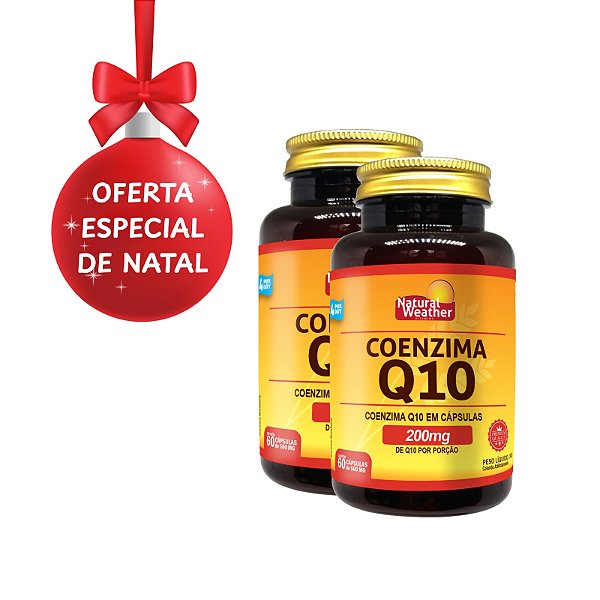 Coenzima Q10 - 200mg - 60 Cápsulas - Kit com 2 Unidades / Natural Weather