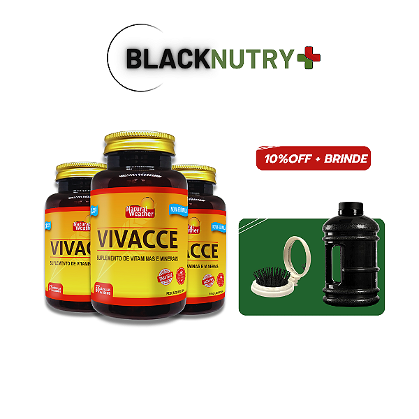 Vivacce Natural Weather - Pele, Cabelo e Unha - Compre 3 Unidades Ganhe um Escova De Cabelo + Galão 2,2L