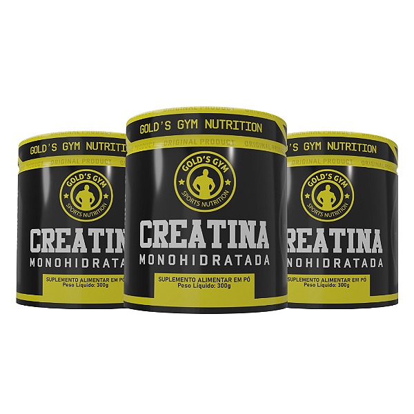 Creatina Gold’s Gym 300g - 3 Potes - Alta Performance
