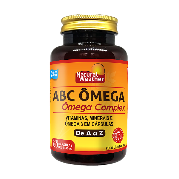 ABC Ômega Natural Weather – Polivitamínico com Ômega 3 | 60 Cápsulas