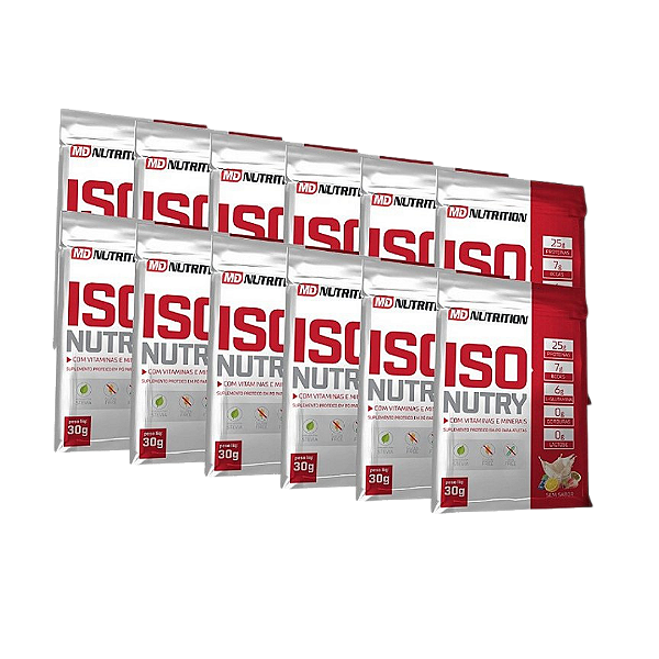 ISO NUTRY Dose Única – Whey Protein Isolado – Kit com 12 Unidades de 30 g | MD Nutrition