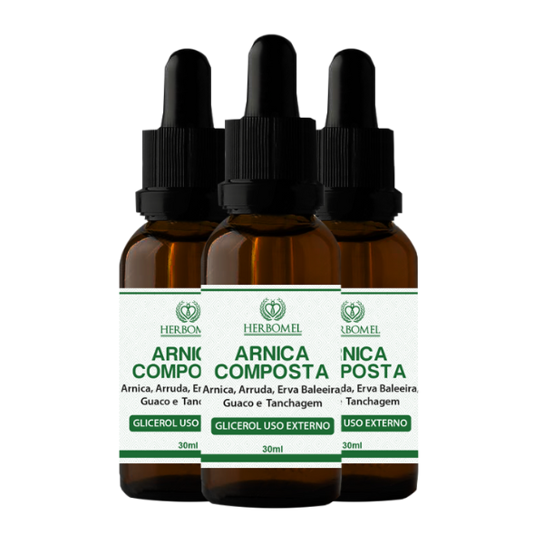 Kit 03 Glicerol de Arnica 30ml HerboMel Natural
