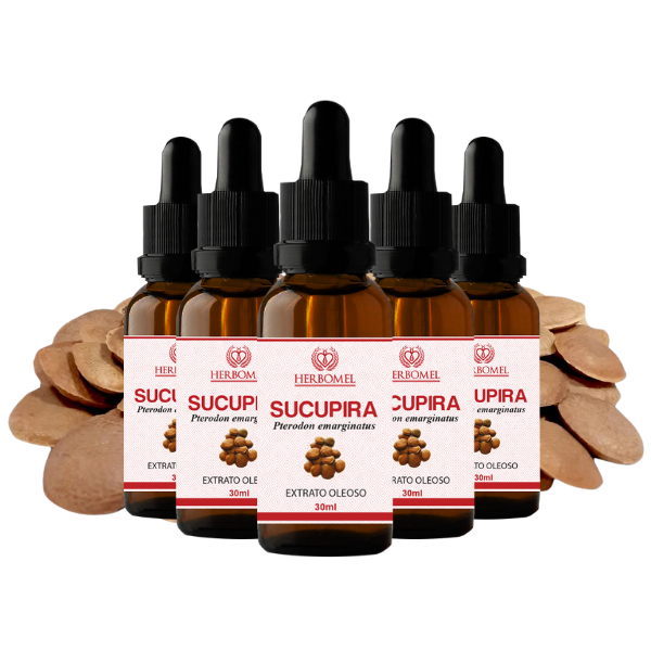 Kit 05 Óleo de Sucupira 30ml HerboMel Natural