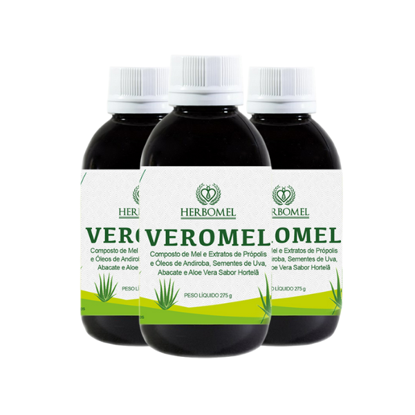 Kit 03 unidades Veromel 275g HerboMel Natural