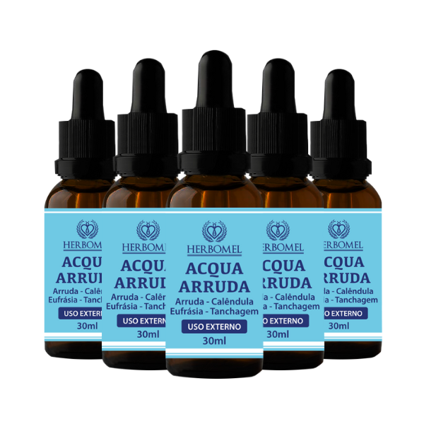 Kit 05 Unidades Acqua Arruda 30ml - HerboMel Natural