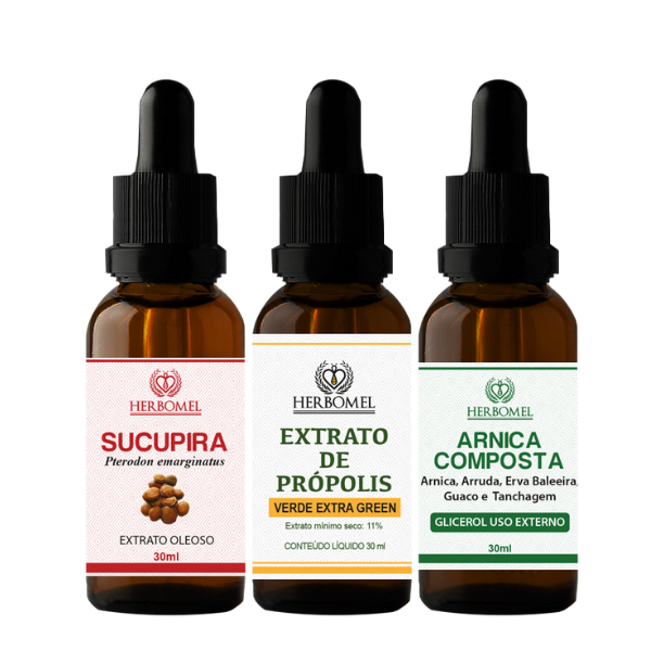 Kit Tríade Ação Total Para Contusões | HerboMel Natural LANÇAMENTO