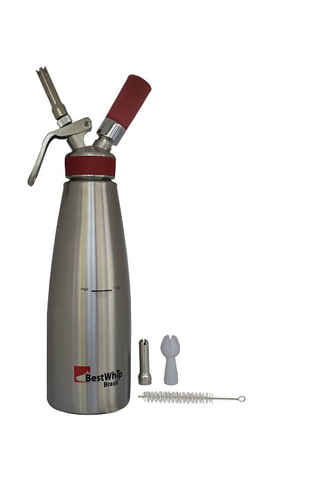 Garrafa para Chantilly Gourmet Pro Inox 1l Best Whip