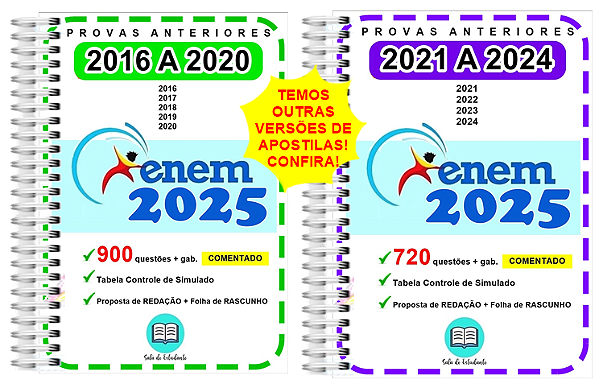 Enem Provas 2016 a 2024 Gabarito Comentado