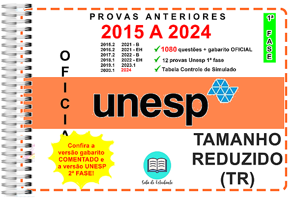 Unesp TR 1ª Fase 2015 A 2024 Gabarito Oficial