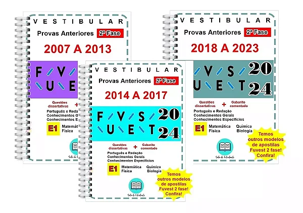 Fuvest 2 Fase Exatas 2007 A 2023 + Gabarito Comentado