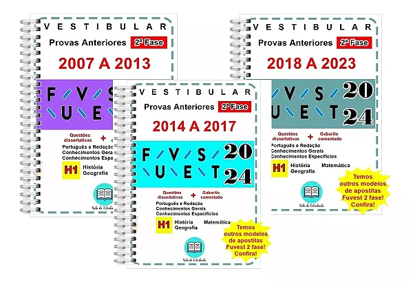 Fuvest 2 Fase Humanas 2007 A 2023 + Gabarito Comentado