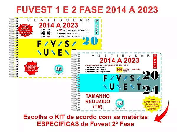 Tr Fuvest 1 E 2 Fase 2014 A 2023 Humanas +gabarito Comentado