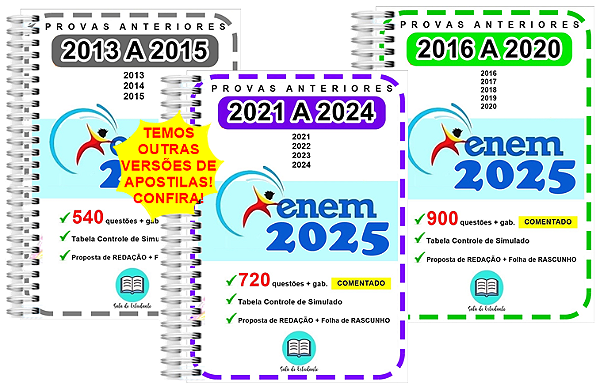 Enem Provas 2013 a 2024 Gabarito Comentado