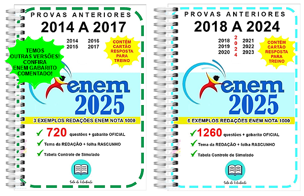 Enem Provas 2014 a 2024 Gabarito OFICIAL