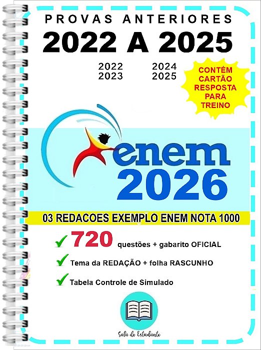 Enem Provas 2022 a 2025 Gabarito OFICIAL