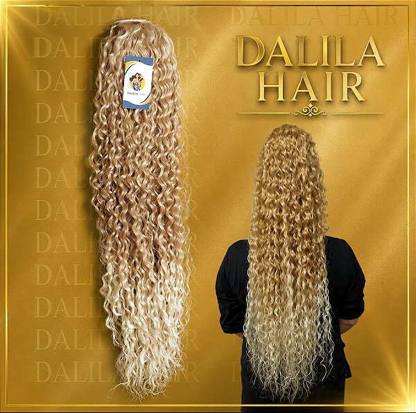 RABO DE CAVALO CABELO BIO FIBRA CACHEADO LOIRO