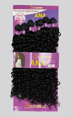 Cabelo bio fibra cacheado ana brunette 300g - BRUNETTE - Cor: 1