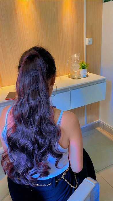 RABO DE CAVALO CABELO FIBRA ORGÂNICA MONALISA ONDULADO